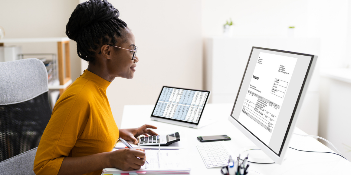 Black woman digital transformation echeck